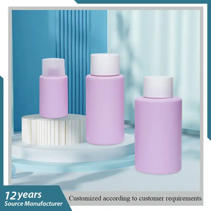 Custom 90ml 300ml 500ml HDPE Soft Touch Squeeze Plastic Lotion Bottle Shampoo Bottles With Press Top Cap