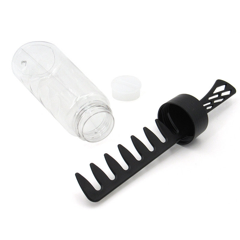 Factory Direct Sales 300ml PET Hair Essential Oil Comb Bottle Plastic Bottle With Comb
