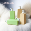 Factory Custom Hdpe 500ml Flat Soft Touch square Shampoo Bottle