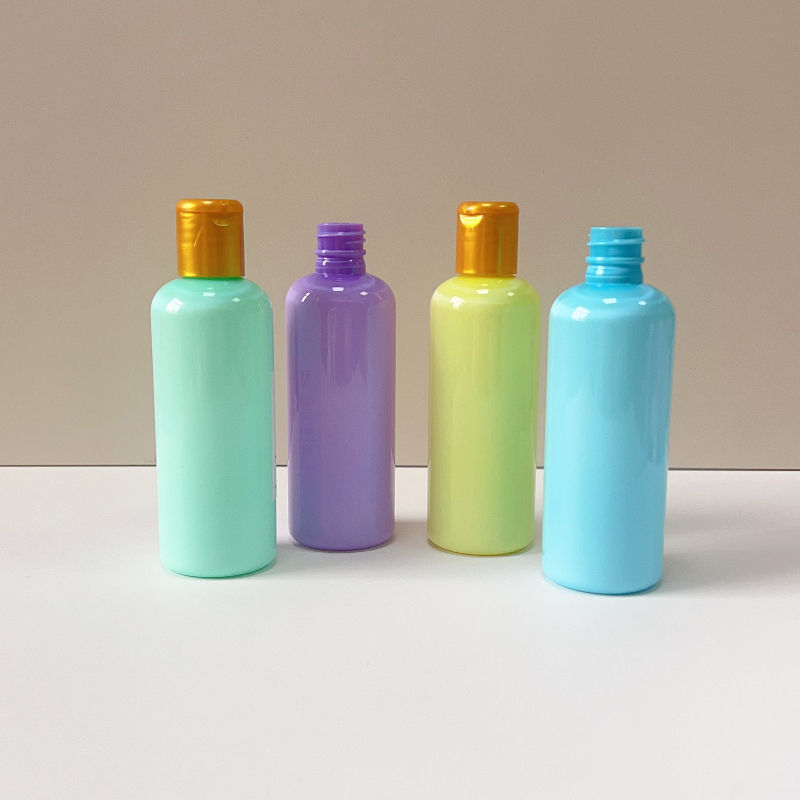 120ml Personal Care Lotion Packaging Container Clamshell Pet Round Extruded Plastic Bottle Shampoo Bottle