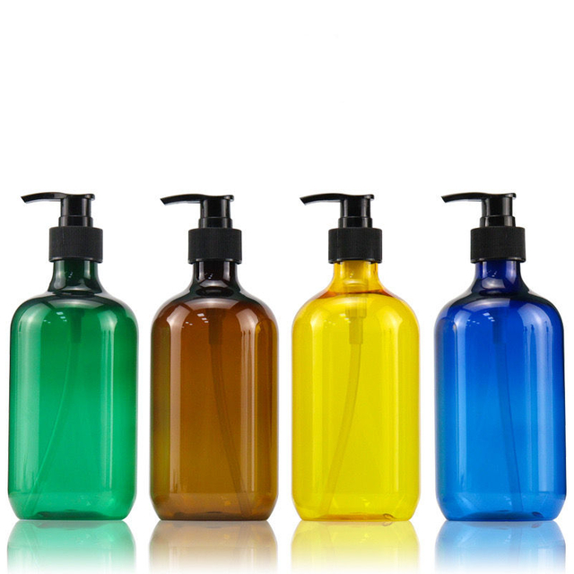 Wholesale Cosmetics PET Plastic Lotion Bottles 200ml 500ml Custom Shampoo and Hair Care Bottles