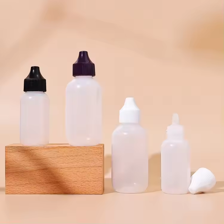 Empty White 35ml 50ml 60ml 100ml 250ml Small LDPE Plastic Drop Bottle Hair Dye to Remove Paint Ink Pigment Squeeze Bottle