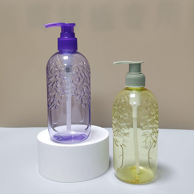 Luxury Shampoo Packaging 300ml Petg Plastic Lotion Pump Shampoo Bottle Petg Cosmetic Lotion Bottle