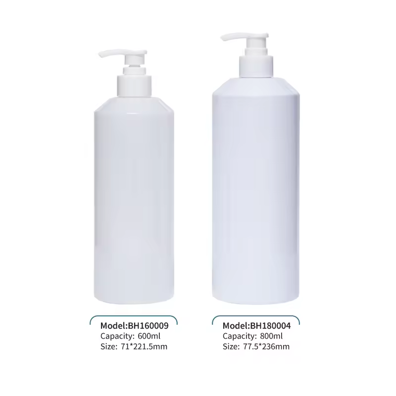 150ml 250ml 400ml 600ml 800ml White Pet Plastic Lotion Pump Bottle Skin Cream Shampoo and Conditioner Plastic Pump Bottle