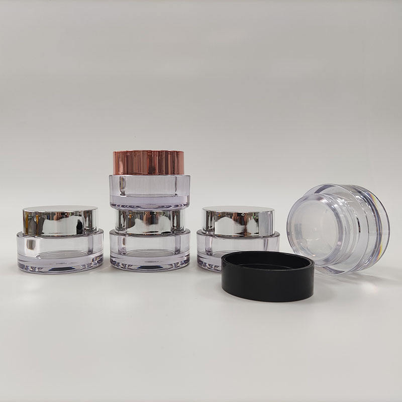 PETG Luxury Plastic Cosmetic Container Cream Jar With Lids for Acrylic Powder Containers
