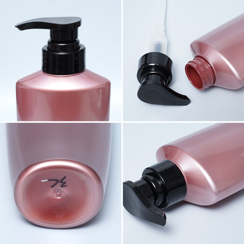 Empty Body Wash Lotion Shower Gel Press Bottle Flat 300ML 400ml 600ml 650ml Pump PET Shampoo Plastic Bottle