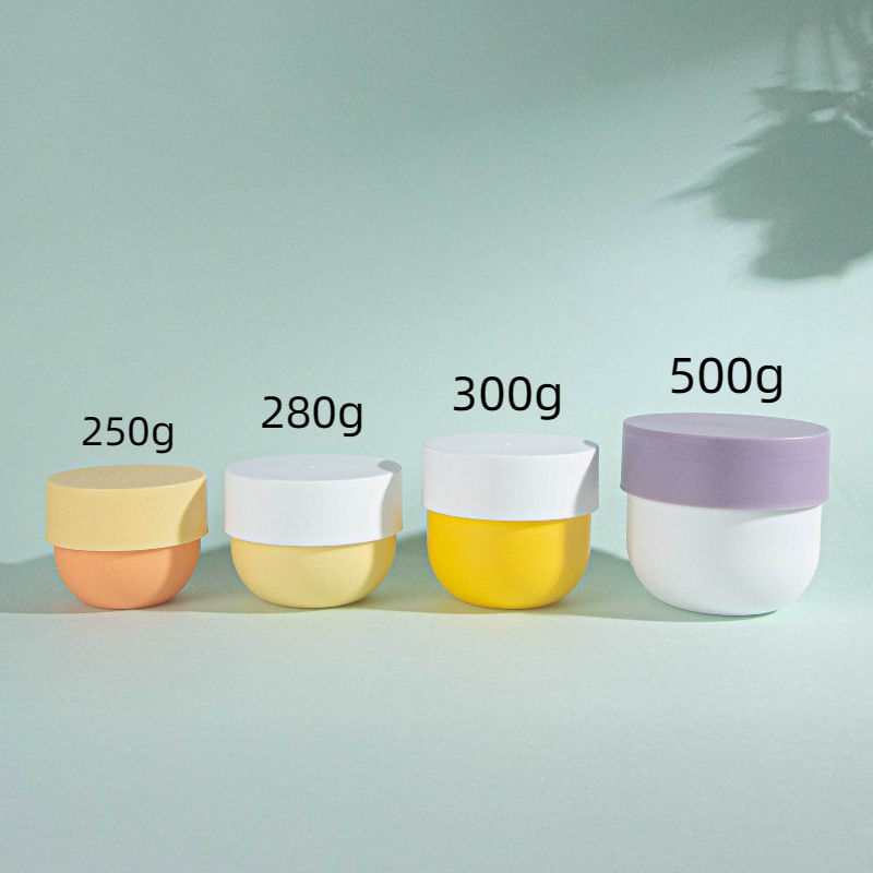 Colored 30ml 80ml 150ml 250ml 280ml 300ml 500ml Custom Body Cream Containers Packaging Plastic Bowl Shape Cosmetic Jar