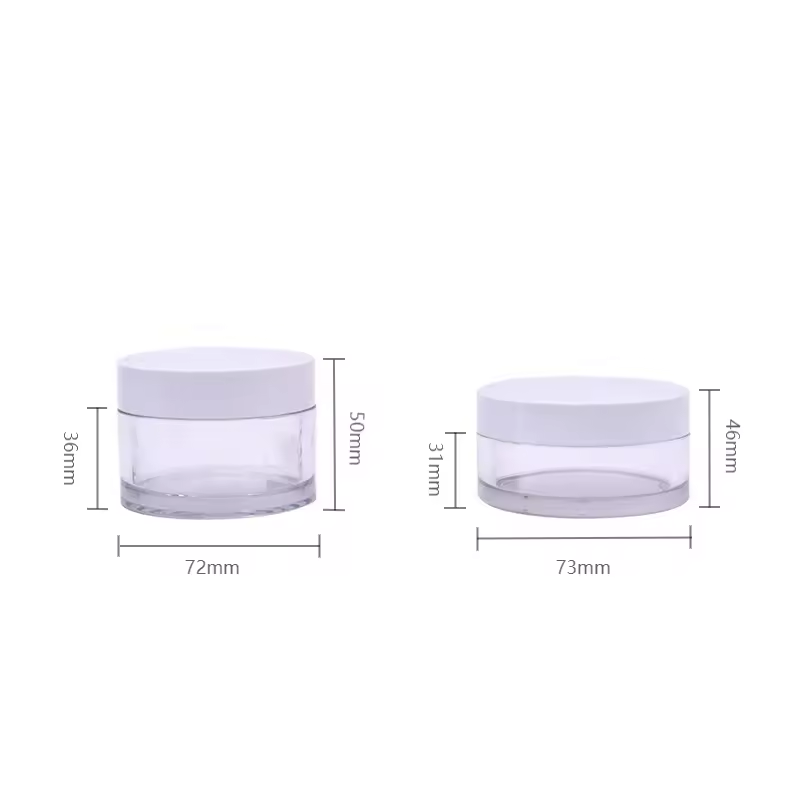 10ml to 200ml PET Plastic Makeup Cream Jar Body Butter Container Skin Care Body Scrub Jar Plastic Lid
