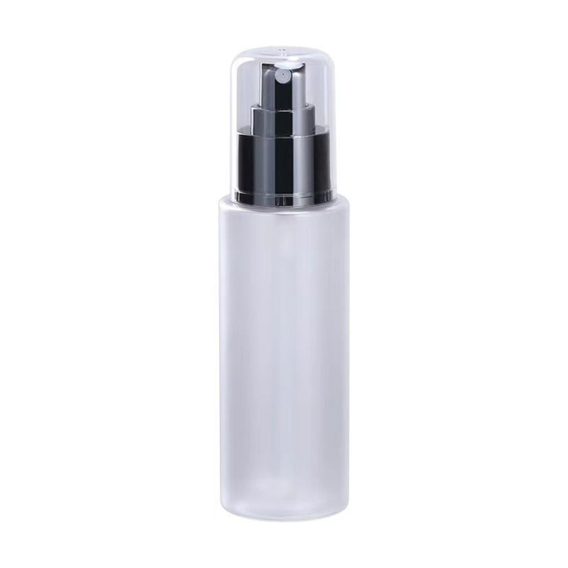 Factory Direct 100ml 120ml Pet Clear Scrub Round Flat Shoulder Skin Care Cosmetic Toner Spray Spray Bottle