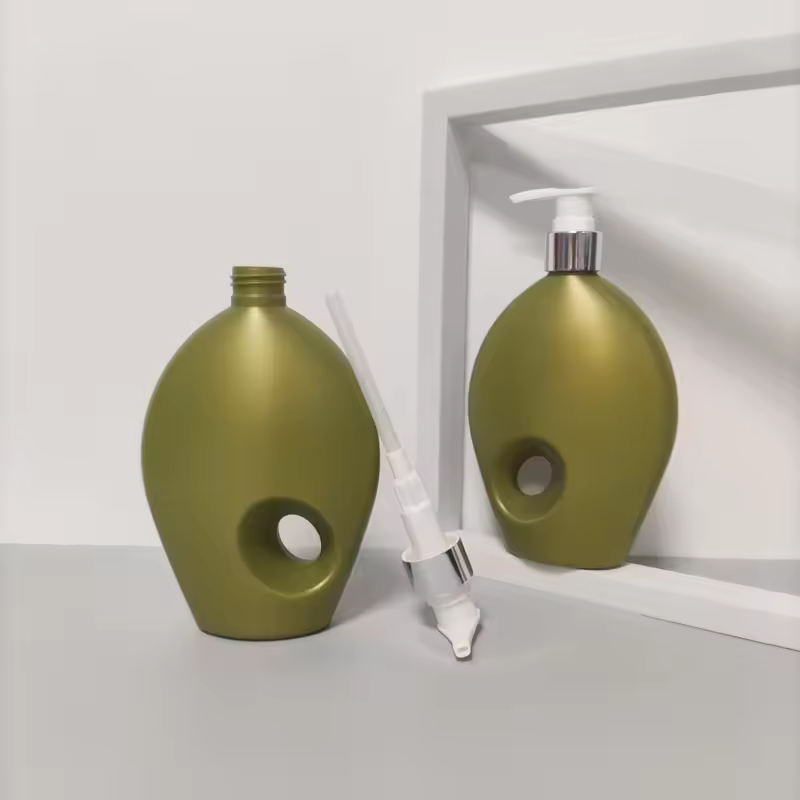 New 300ml Unique Shape Plastic Pump Bottle for Hair Products Shampoo and Conditioner Unique Design