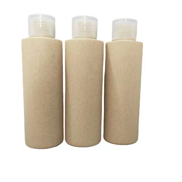 Eco Friendly 2oz 4oz Degradable Shampoo and Conditioner Bottle Wheat Straw Material Plastic Bottles