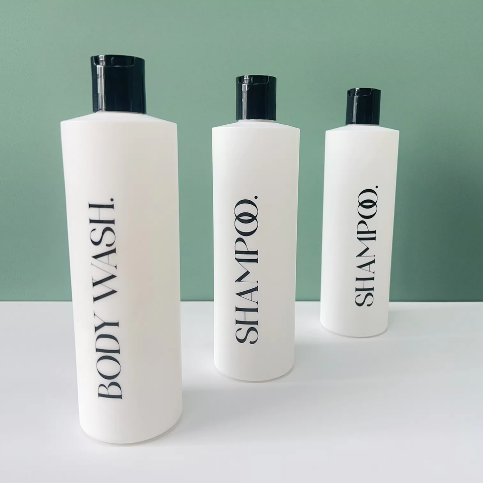 New Luxury HDPE Soft Touch Cosmetic Shampoo Body Wash Plastic Bottle