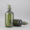 Wholesale 250ml 360ml Empty Hand Wash Bottle Green Pet Plastic Shampoo Lotion Pump Bottle Conditioner Plastic Bottle