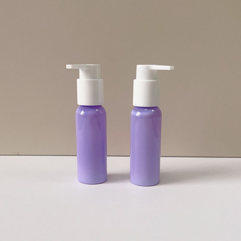 Custom 50ml Plastic PET Fancy Travel Size Portable Colorful Skincare Cosmetic Lotion Bottle With Pump