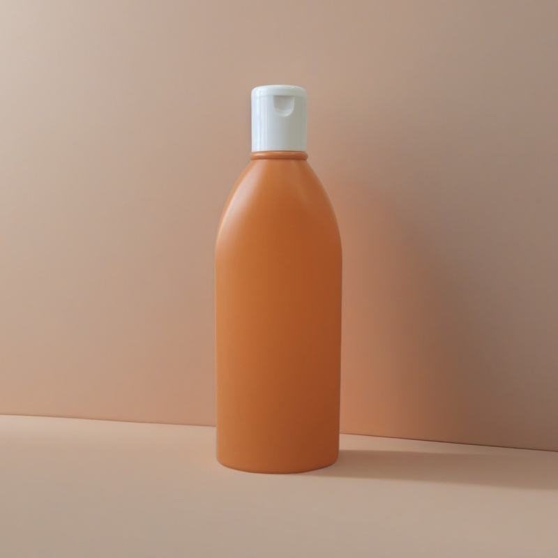 12oz HDPE Cosmetics Packaging Squeeze Bottle Shower Gel Bottle With Flip Cap Soft Touch